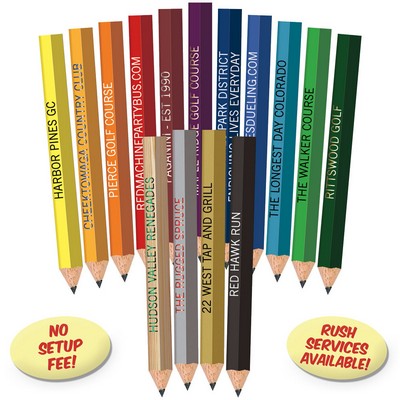 Golf Green Hexagon Golf Pencils